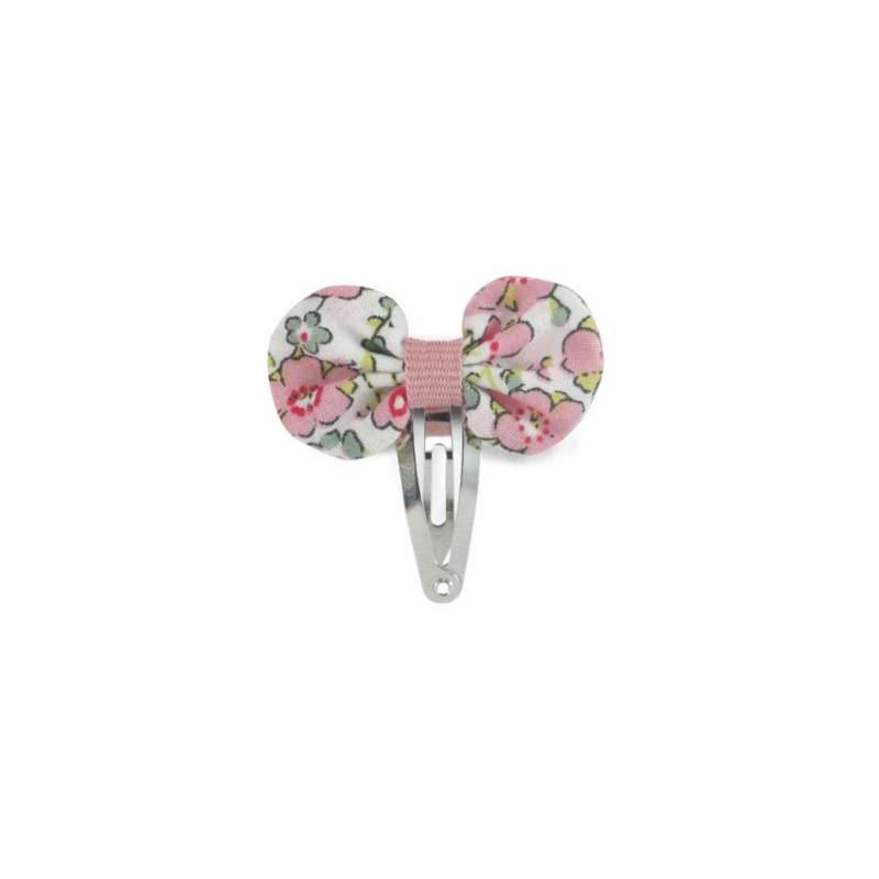 Barrette mini pétale - Fleuri rose saumon