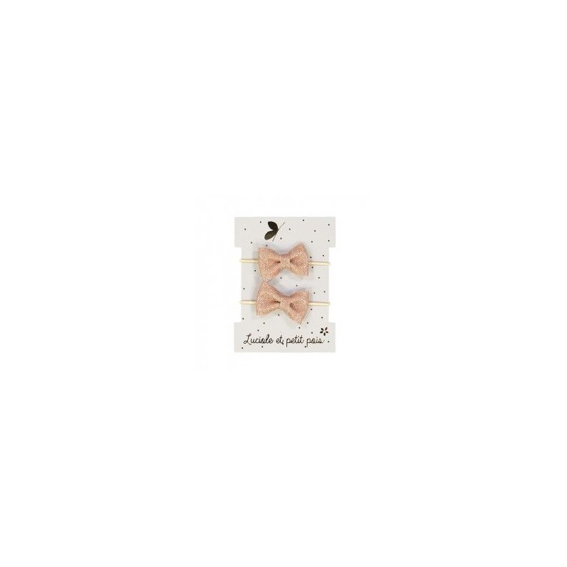 Elastiques mini papillon - Rose (paire) Elastiques mini papillon - Rose (paire)