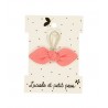 Élastique mini noeud lapin - Corail