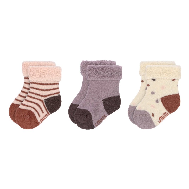 Chaussettes Nouveau Ne Gots Tiny Farmer Lilas T 15 18 Lot De 3