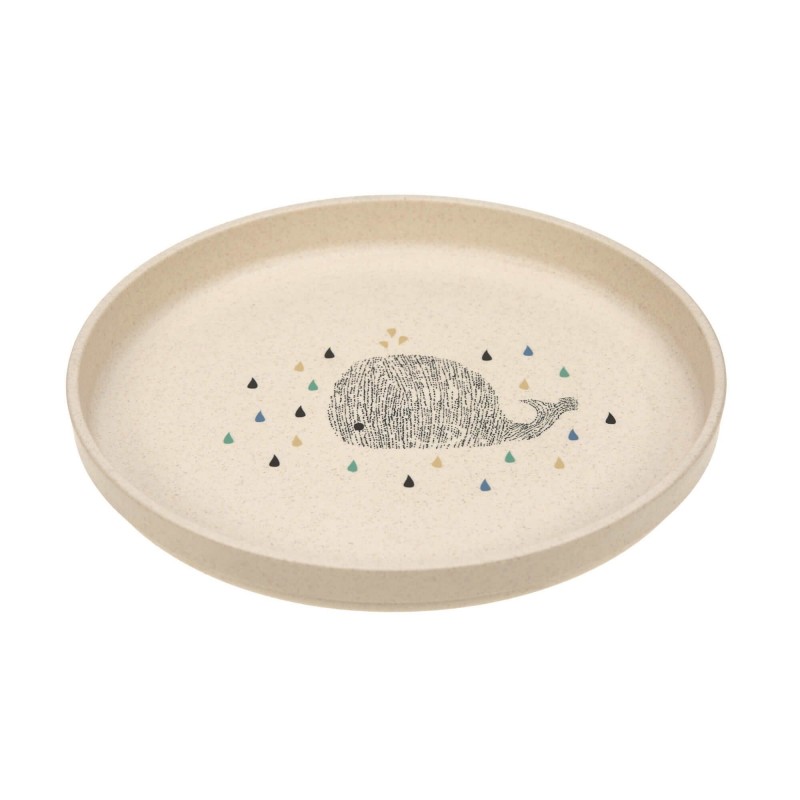 Assiette plate Little Water Baleine PP/Cellulose Assiette plate Little Water Baleine PP/Cellulose