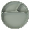 Minikoioi - Assiette antidérapante en silicone vert d'eau