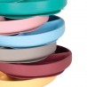 Minikoioi - Assiette antidérapante en silicone vert d'eau