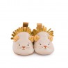 Chaussons en cuir lion beige Sous mon baobab 0/6 mois