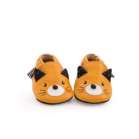 Chaussons en cuir chat...