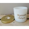 Bougie parfumée blanche - Maman chérie
