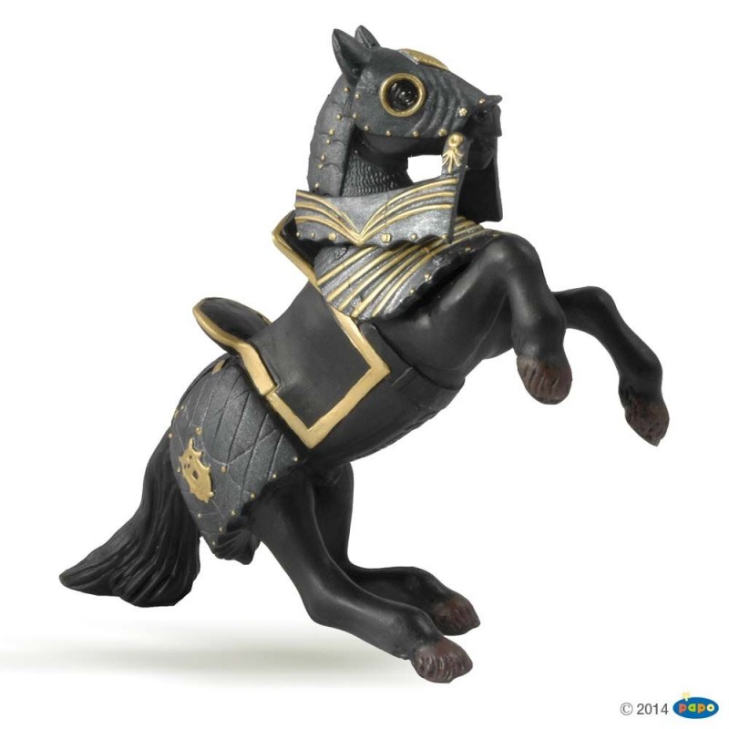 Cheval du chevalier en armure noire - Le monde médiéval Cheval du chevalier en armure noire - Le monde médiéval