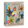 Pliage éventail - Oiseaux exotiques
