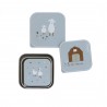 Lot de 3 boites à goûter inox - Tiny Farmer Bleu