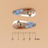 Barrettes messages - Star/Rock & Roll (paire)