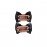 Barrettes mini papillon - Glitter bleu (paire)