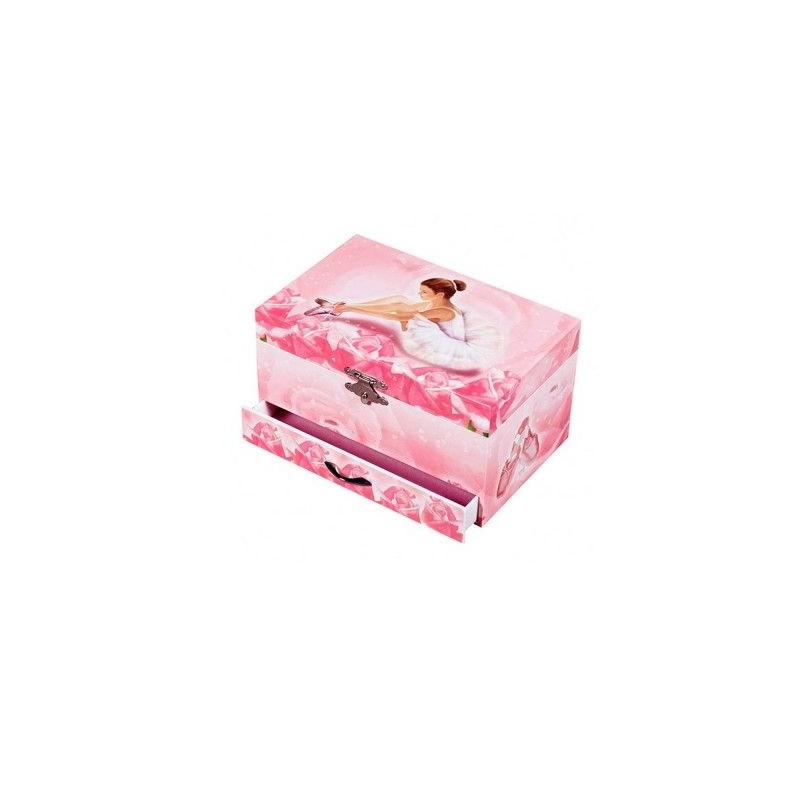 Boîte à bijoux musicale phosphorescente - Ballerine rose