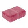 Boîte à tartines rose transparent pailleté