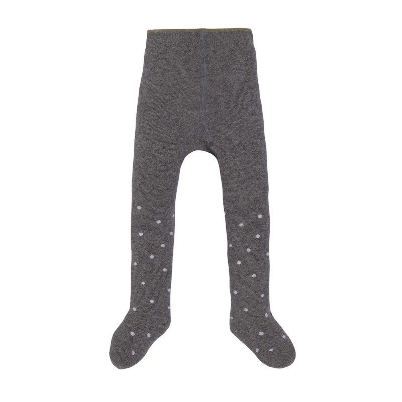 Collants GOTS - Pois anthracite T 50 - 56