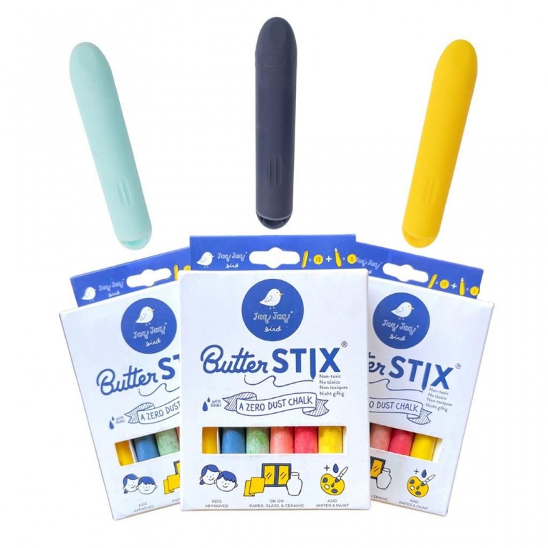 Set de 12 craies ButterStix avec porte-craie Set de 12 craies ButterStix avec porte-craie