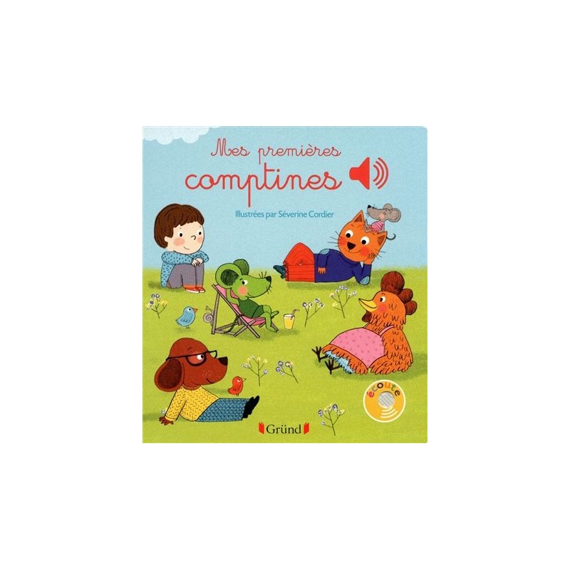 Mes premières comptines - Livre sonore avec 6 puces - Dès 1 an