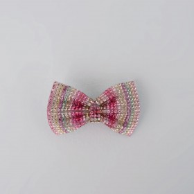 Barrette noeud multicolore