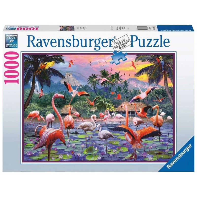 Puzzle 1000 pièces - Flamants roses