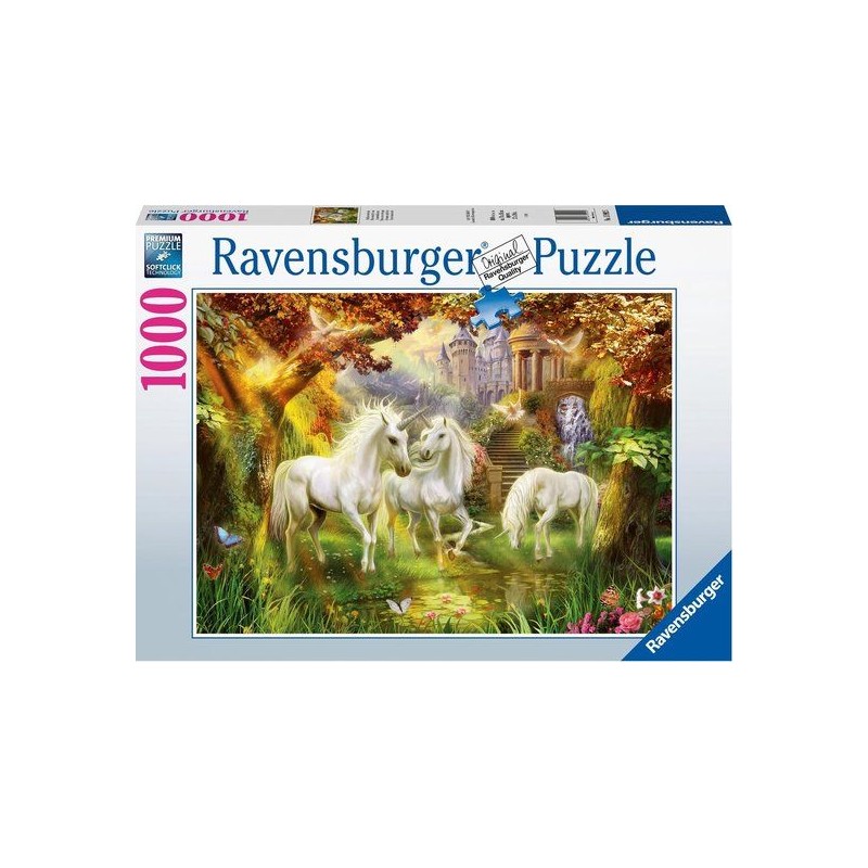 Puzzle 1000 pièces - Licornes dans la forêt