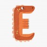 Lettre crocodile E (orange)