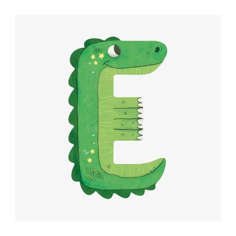 Lettre crocodile E (vert)