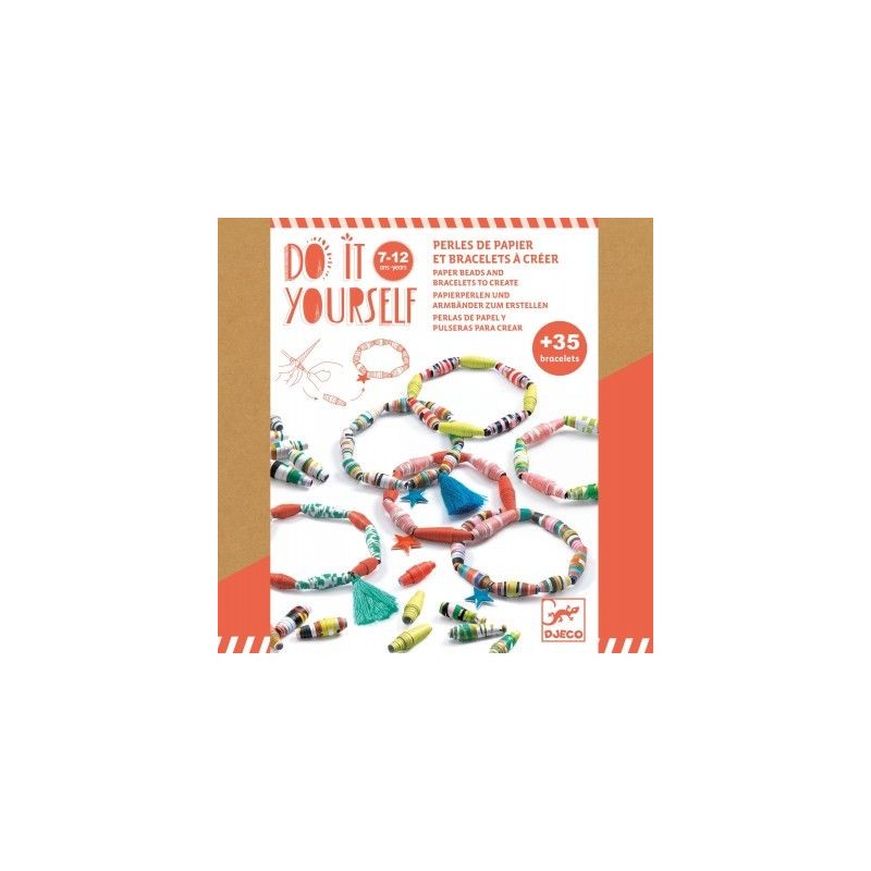 Perles de papier et bracelets à créer DIY - Pop et acidulés