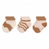 Socquettes assorties GOTS - Rose/caramel T 19-22 (Lot de 3)