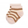 Socquettes assorties GOTS - Rose/caramel T 19-22 (Lot de 3)