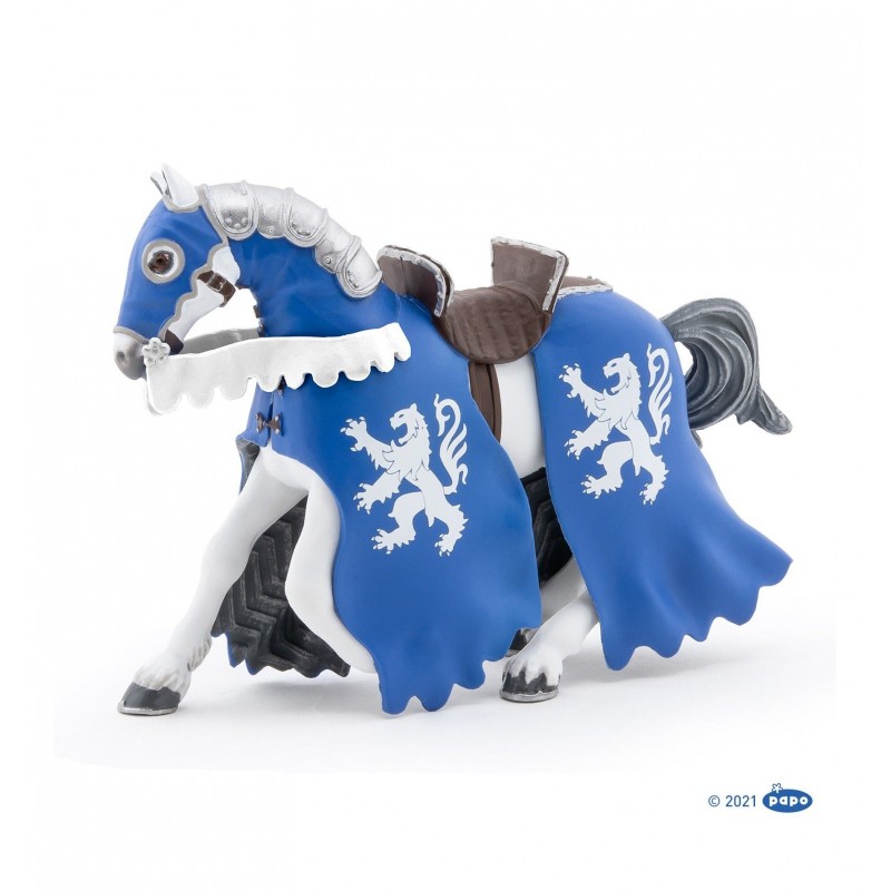 Cheval du chevalier lion à la lance - Le monde médiéval et fantastique