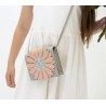 Sac bandoulière Flora gris & rose