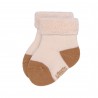 Chaussettes en tissu éponge GOTS - Rose poudré/caramel T 15-18 (Lot de 3)