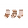 Chaussettes assorties GOTS - Rose poudré/caramel T 15-18 (Lot de 3)