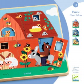 Puzzle 3 niveaux - Chez Moo
