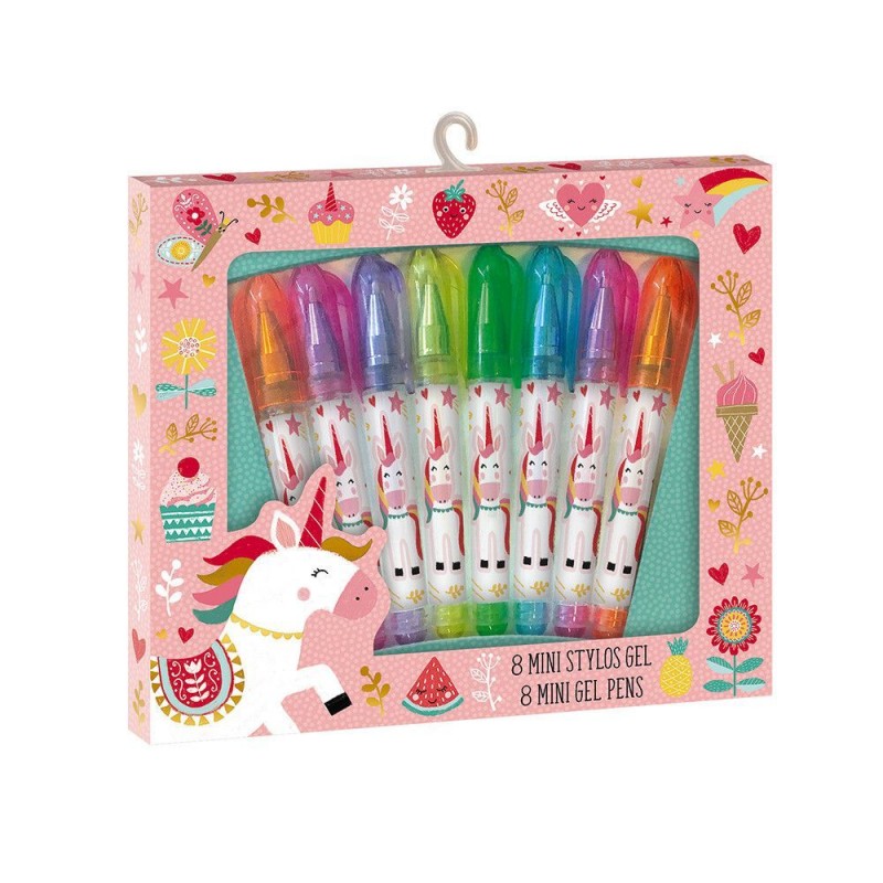 8 mini stylos gels licorne 8 mini stylos gels licorne
