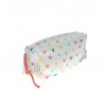 Trousse double zip Coeurs multicolores