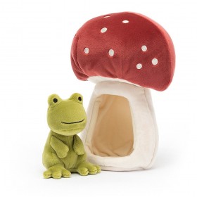 Grenouille blottie dans un...