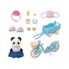La fille panda, son vélo et sa remorque - Sylvanian Families