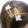 Barrettes Stellar - Paire de licornes