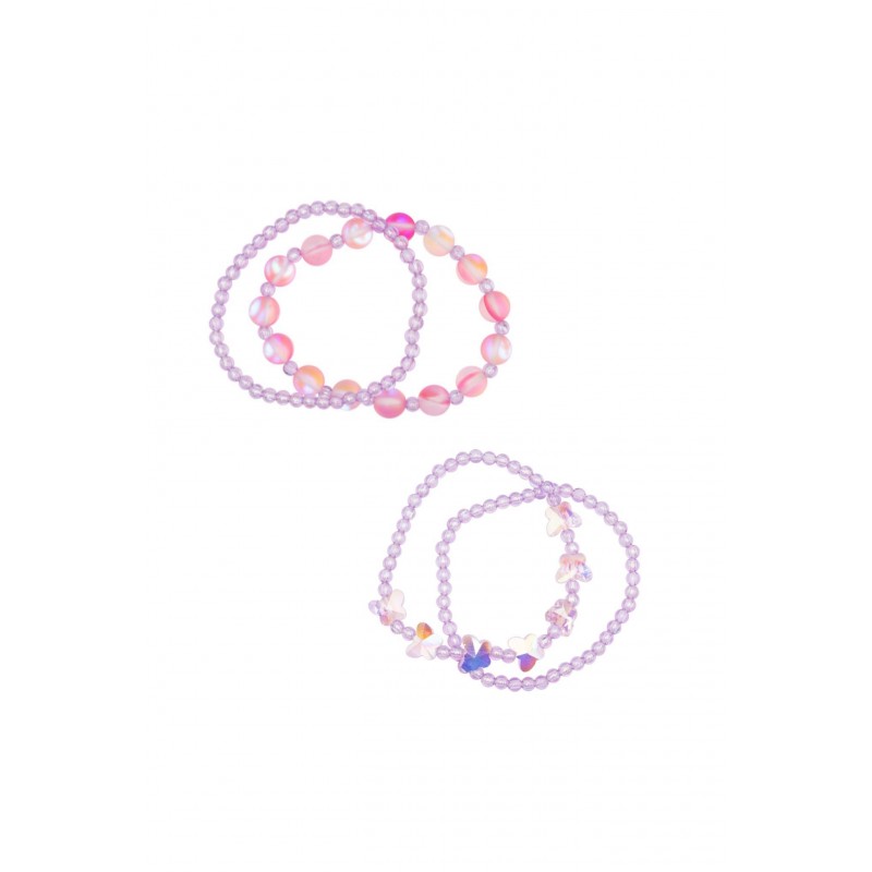 Double bracelet de perles - Boules/papillons