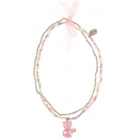 Collier Myranne chat rose