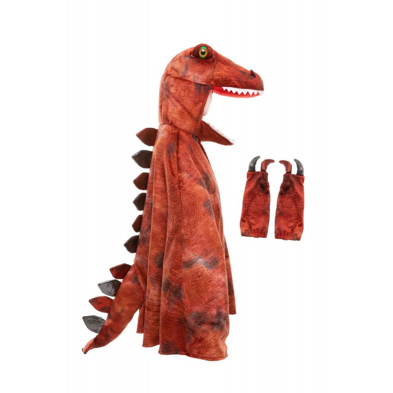 Cape de T-Rex Grandasaurus avec griffes, rouge/noir, 7-8 ans