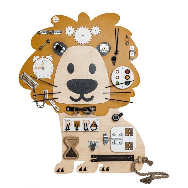 Busy board - Planche d'activités Edmund le lion Busy board - Planche d'activités Edmund le lion