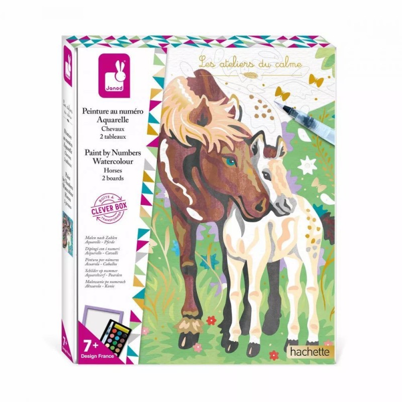Peinture au numéro aquarelle - Chevaux Peinture au numéro aquarelle - Chevaux