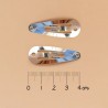 Barrettes arcs-en-ciel - Beige (paire)