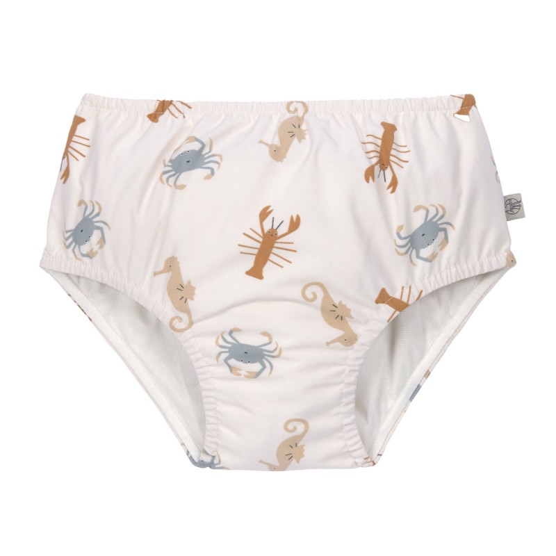 Maillot de bain couche - Animaux de la mer blanc cassé