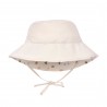 Chapeau anti-UV réversible - Galets multicolores blanc cassé