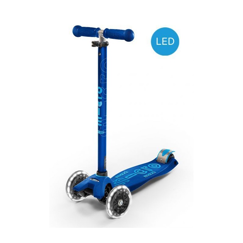 Trottinette Micro - Maxi Micro Deluxe LED Bleu marine Trottinette Micro - Maxi Micro Deluxe LED Bleu marine