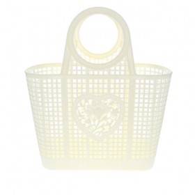 Panier shopping jaune pastel
