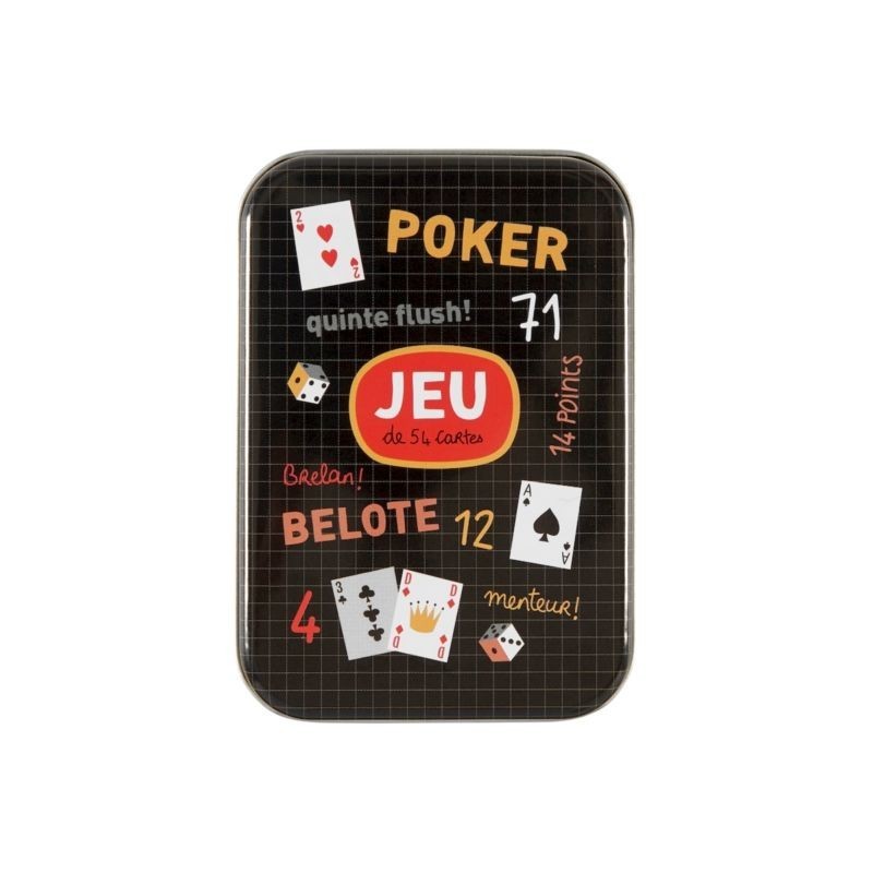 Boite à cartes à jouer (54 cartes) Poker