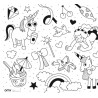 Coloriage pocket - Lily la licorne